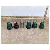 6 INSULATOR POWER AND TELEPHONE - GLASS