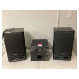 2 AIWA SPEAKERS AND KLIPSCH SUB