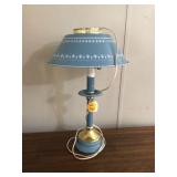 1 Title Vintage Mid Century Modern Metal Table Lamp (Works)2