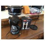 4-cup coffee maker with French press and mug holder