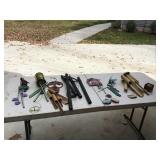 Assorted wind chimes in container with lid
