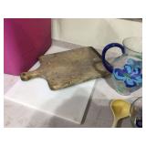 Large glass terrarium cutting boards ceramic soup tureen and other