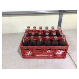 Six Michigan Coca-Cola bottles in plastic tray
