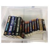 Miscellaneous novels in tote bag with lid