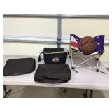 Storage bins basketball cooler chair