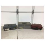 2 TOOLBOXES AND TACKLE BOX - TOOLS