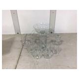 Princess House set pitcher glasses cake pedestal