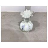 Fenton Silver Crest vase - hand painted
