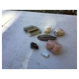 Rose quartz slag piece rocks crystals