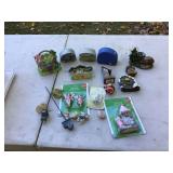 Various garden fairy and bunny figurines