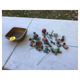 Collection of tiny magical garden decorations