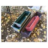 Assorted plastic flower planters