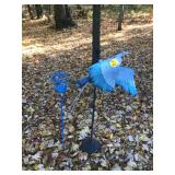 Metal crane with stand and drink holder