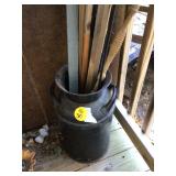 Metal milk can with solar light