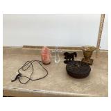 Salt lamp candle holder crystal cross etc