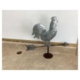 Metal 16x18 rooster weather vane