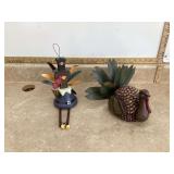 2 TURKEY DECORATIVE FIGURES