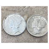 2 1940-D MERCURY DIMES - COINS CURRENCY