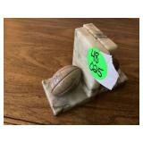 Alabaster football bookends Italy-made