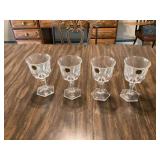 4 LEAD CRYSTAL GOBLETS - GLASS