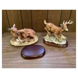 2 DEER FIGURINES - FIGURINES