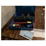 Classic 1960s construction toy with metal box