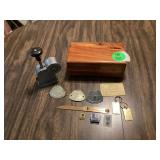 Vintage stamp machine post office badges credit union letter