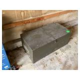 GREEN WOODEN CHEST - HOUSEHOLD MISC