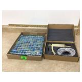 1 5 Tile Pieces2 Brushed Gold Bathroom Faucet