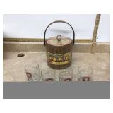 Ice bucket set with 4 glasses