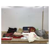 Various linens trays and accessories