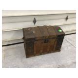 ANTIQUE TRUNK W INSERT - VINTAGE