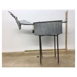 Rustic metal deer bin