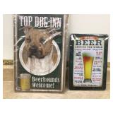 TIN METAL PLASTIC SIGNS BEER POP CIGARETTE MIRRORS