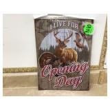 “OPENING DAY” METAL SIGN