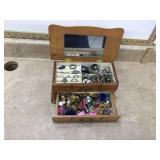 Collection of fake jewelry on display