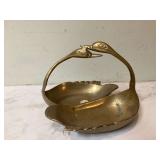 BRASS SWAN DISH - HOME DECOR