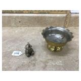 Brass bowl elephant trinket box