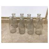 8 MILK BOTTLES - COLLECTIBLES