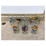 VINTAGE SMURF GLASSES - COLLECTIBLES