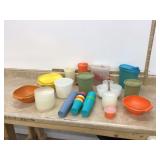Collection of old Tupperware items