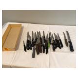 Various kitchen blades for cooking tasks