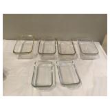 Various sizes of glass loaf pans