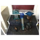 Hanging basket cover & bird feeders