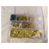 Shell necklaces Avon bracelet and more in organizer