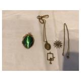 Assorted gold-filled jewelry items