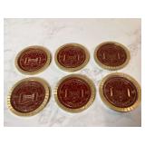 Set of 6 FSU coasters
