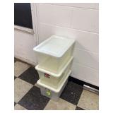 Durable 49-gallon storage totes