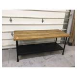 Vintage Butcher Block Pastry Table from Embers Restaurant with Michigan Maple Block