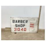 VINTAGE BARBER SHOP SIGN - COLLECTIBLES